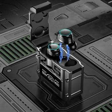 🎧 M25 Bluetooth 5.3 Wireless Earbuds – Hifi Sound, Led Battery Display, 40 Hours Backup, Noise Cancelling, Touch Control, Waterproof