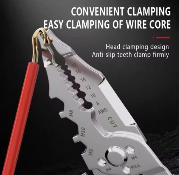 Multi-function Wire Stripper And Cutter – 10-in-1 Electrical Tool With Wire Cutting, Stripping, Crimping & Screw Functions